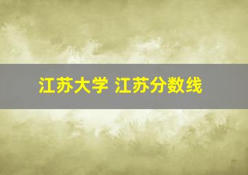 江苏大学 江苏分数线